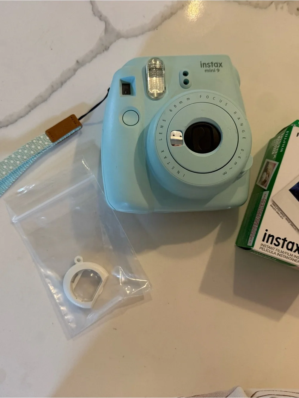 Fujifilm Instax Mini 9 Instant Camera - Light Blue/Mint
